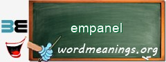 WordMeaning blackboard for empanel